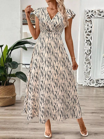 Hazel Blues® |  Surplice Cap Sleeve Midi Dress