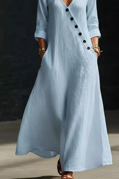Hazel Blues® |  Surplice Long Sleeve Maxi Dress