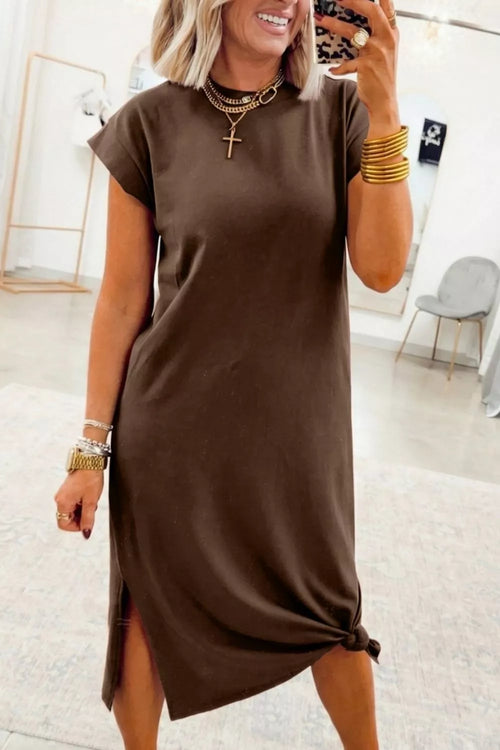 Hazel Blues® |  Casual Slit T-Shirt Dress