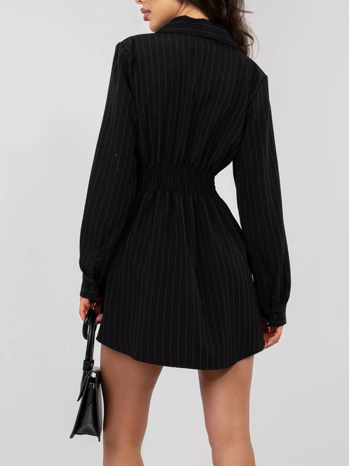 Hazel Blues® |  Striped Button-Down Mini Dress