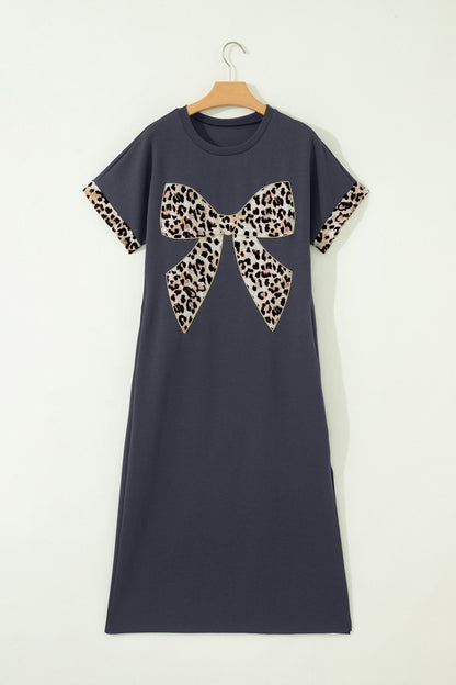 Hazel Blues® |  Spot On Dress | Leopard Bow Dress