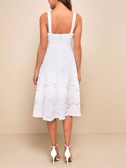 Hazel Blues® |  Lace A-Line Midi Dress