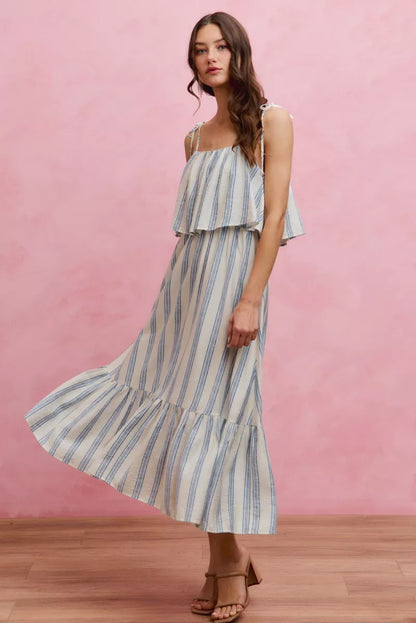 Stripe Right Dress | Striped Tiered Dress