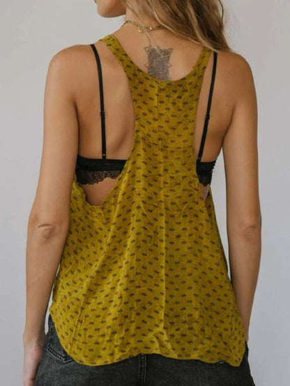 Hazel Blues® |  Printed Scoop Neck Tank