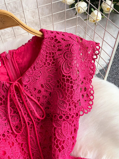 Hazel Blues® |  Lace Sleeveless A-Line Dress