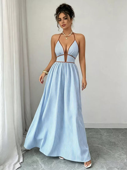 Stripe Right Dress | Striped Halter Dress