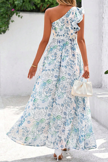 Hazel Blues® |  Sunday Bloom Dress | Floral Ruffle Dress