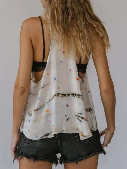 Hazel Blues® |  Printed Scoop Neck Tank