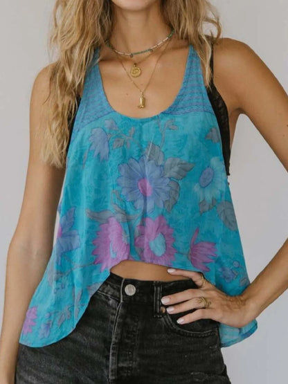 Hazel Blues® |  Printed Scoop Neck Tank