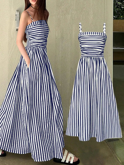 Hazel Blues® |  Striped Sleeveless Maxi Dress