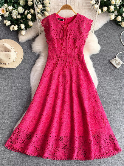 Hazel Blues® |  Lace Sleeveless A-Line Dress