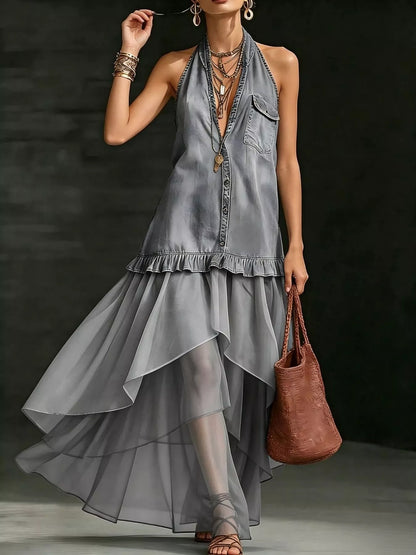 Ruffle Romance Dress | Ruffle Halter Dress