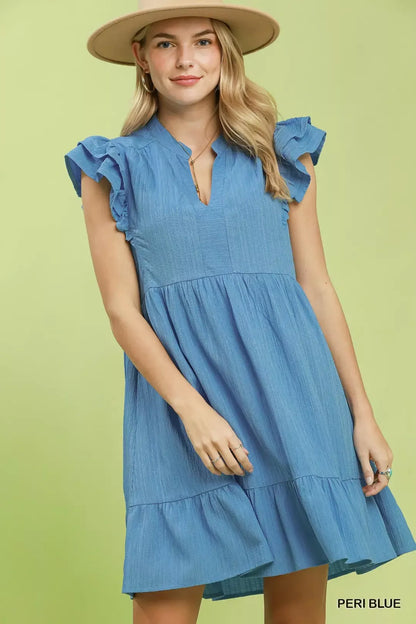 Hazel Blues® |  Umgee Ruffle Sleeve Babydoll Dress