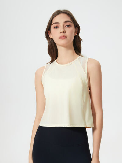 Hazel Blues® |  Millennia Round Neck Cropped Active Tank