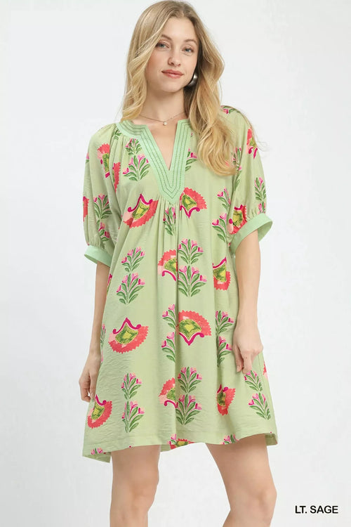 Hazel Blues® |  Umgee Abstract Print Mini Dress