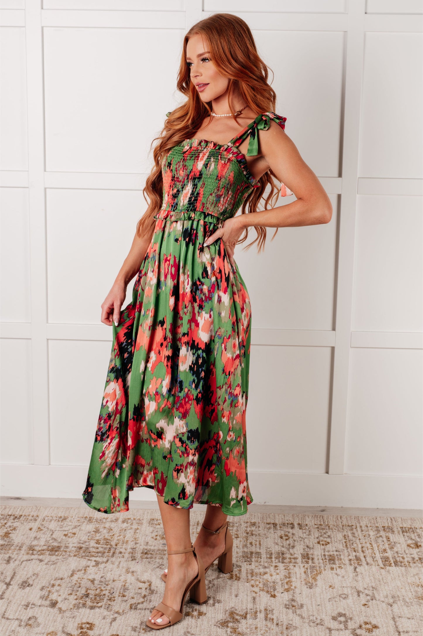 Hazel Blues® |  A Little While Longer Dress in Green