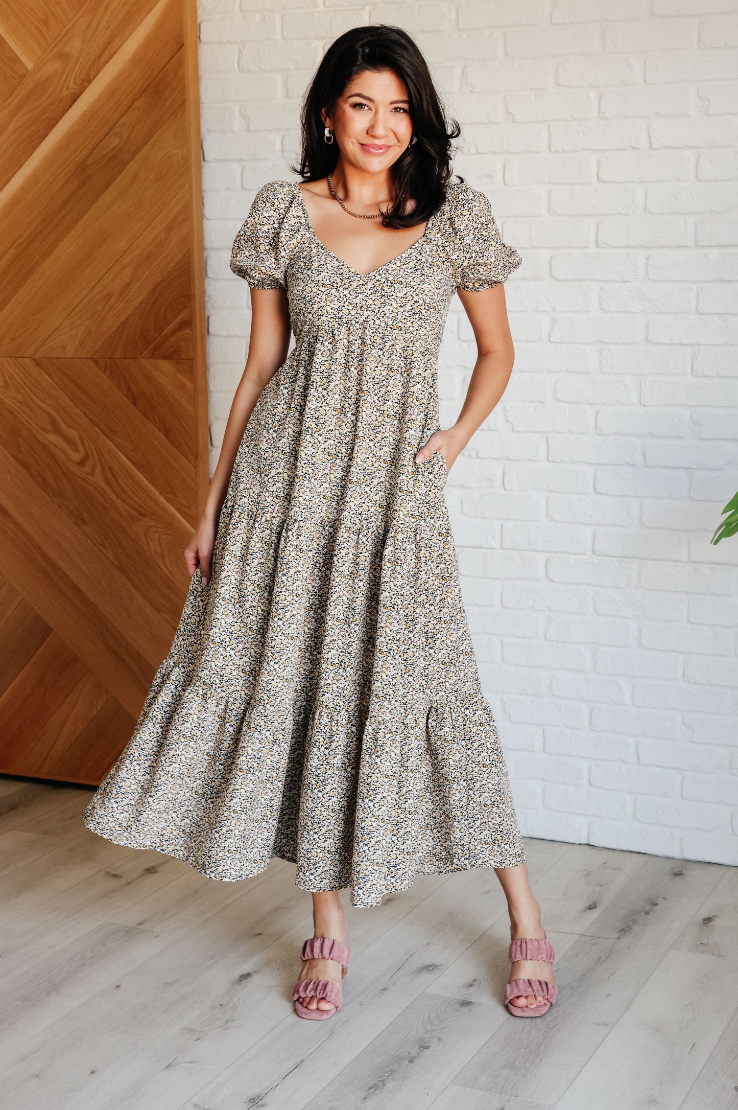 Hazel Blues® |  A Moment of Love Balloon Sleeve Dress