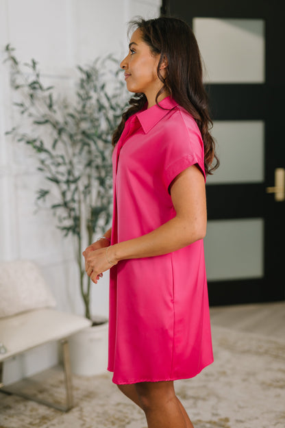 Hazel Blues® |  All of My Business Collared Shirt Dress