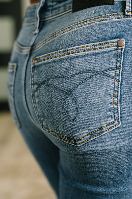 Hazel Blues® |  Amelia High Waist Ankle Straight