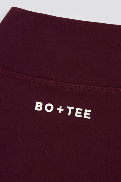 Soft Active Zip-Up Cropped Jacket in Burgundy