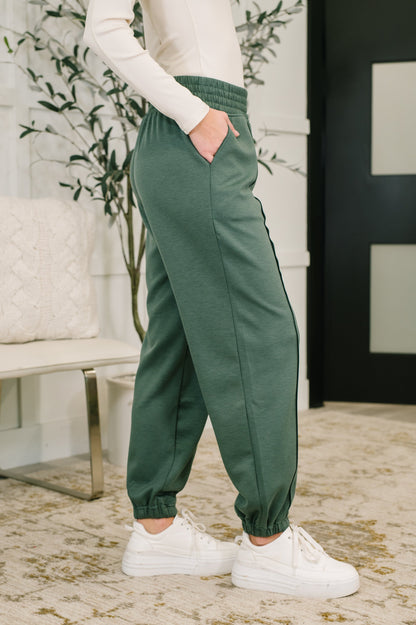 Hazel Blues® |  Every Second, Every Hour Jogger Bottoms in Dark Forest