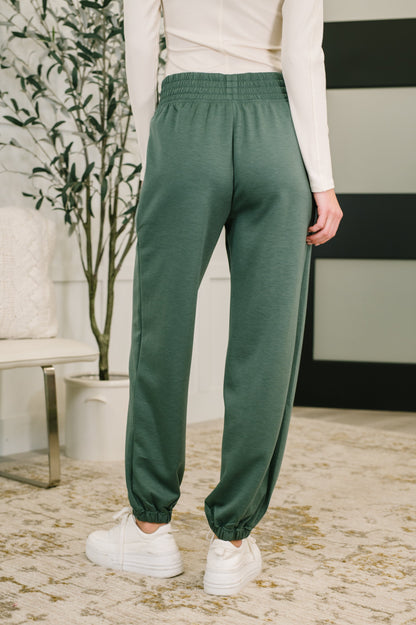 Hazel Blues® |  Every Second, Every Hour Jogger Bottoms in Dark Forest