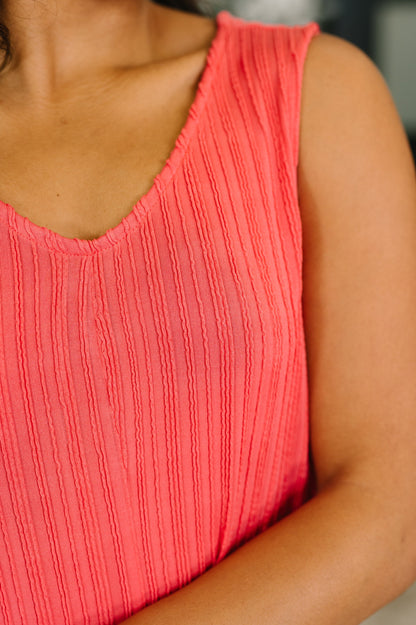 Hazel Blues® |  Everything She Wants Sleeveless Maxi Dress in Coral