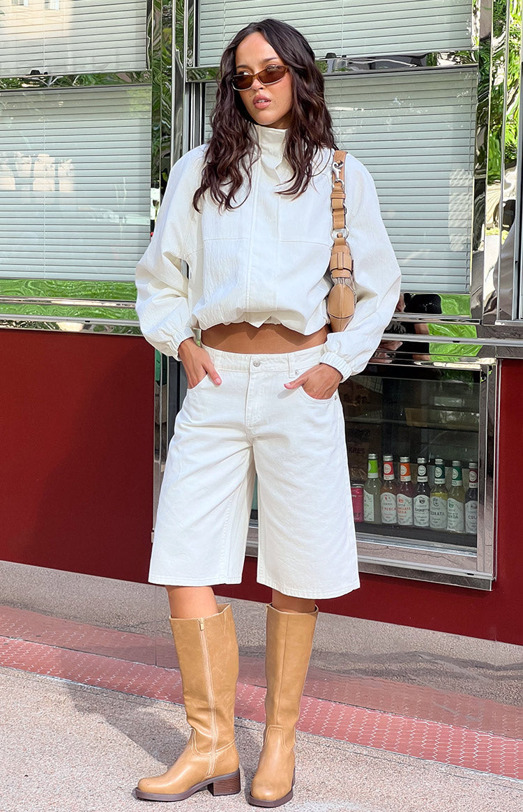 Greta White Denim Shorts - PRE ORDER