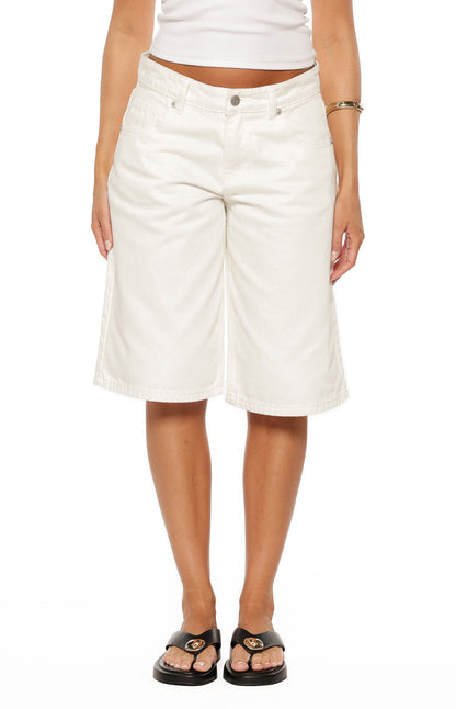 Greta White Denim Shorts - PRE ORDER