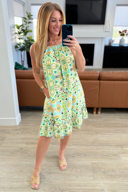 Hazel Blues® |  As You Walk On By Tank Dress in Lime