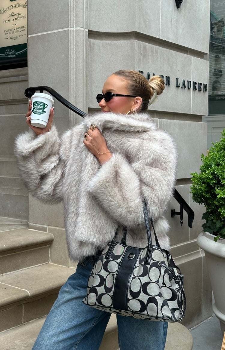 It Girl Sand Faux Fur Jacket - PRE ORDER