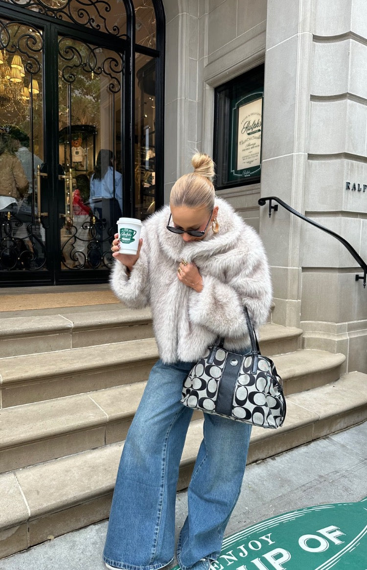 It Girl Sand Faux Fur Jacket - PRE ORDER