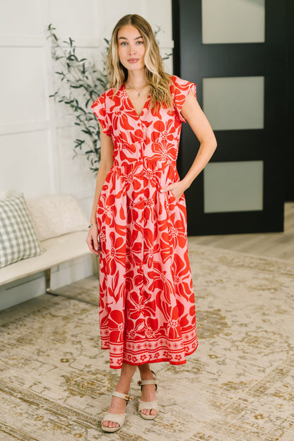 Hazel Blues® |  Just Yesterday Front Button Down Dress