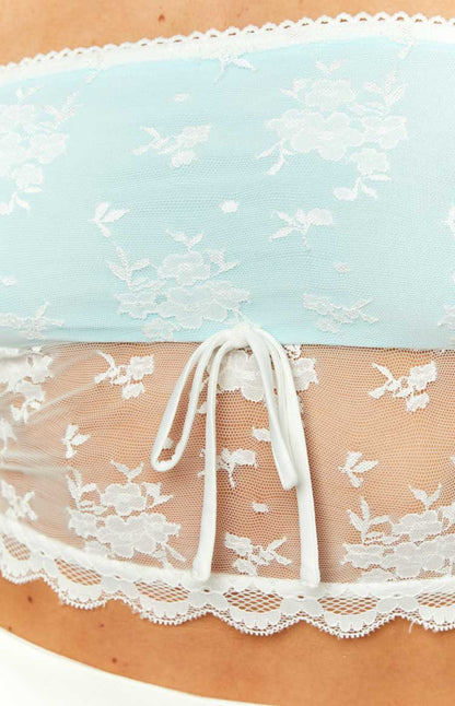 Kasy White Lace Tube Top