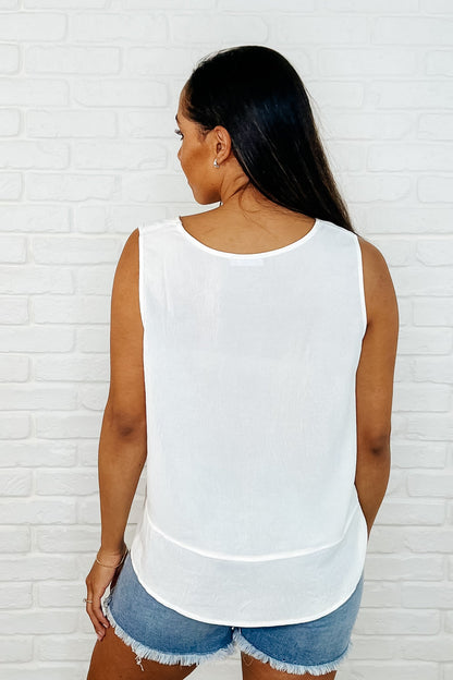 Hazel Blues® |  Keep it Cool or Crash Out Tank in Off White