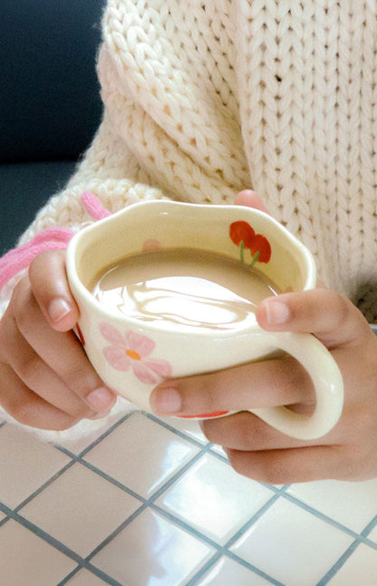 Lila Cherry Floral Mug
