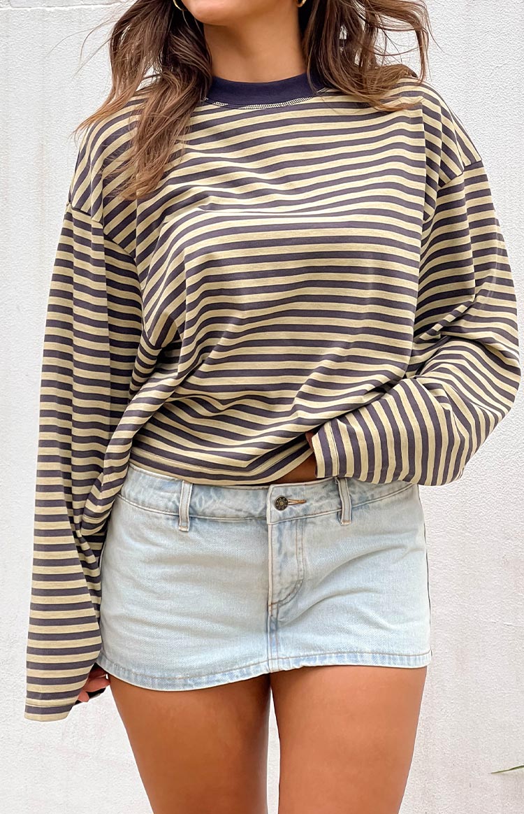 Lioness Rhode Light Denim Mini Skirt