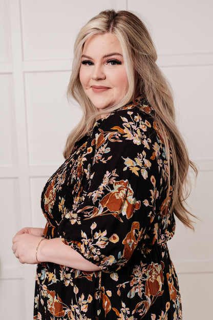 Hazel Blues® |  Look My Way Smocked Bodice Button Down Dress