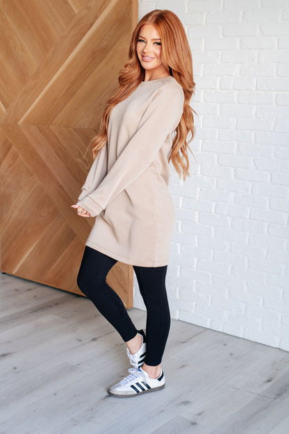 Hazel Blues® |  Milan Travel Shift Dress in Khaki