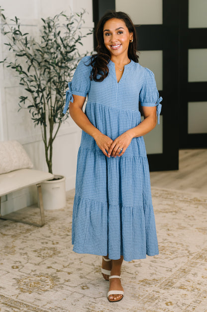 Hazel Blues® |  One Less Crisis Tiered Midi Dress