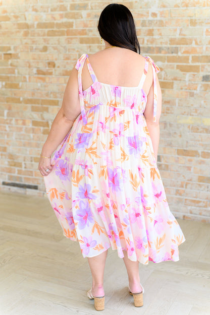 Hazel Blues® |  Pastel Petals Floral Midi Dress