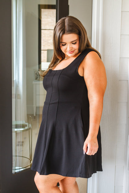 Hazel Blues® |  Polo Match Square Neck Dress