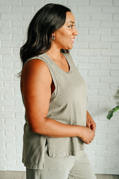 Hazel Blues® |  Taking It Easy Tank and Pants Set in Palm Forest