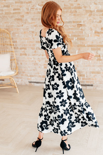Hazel Blues® |  The Hot Topic Square Neck Floral Dress