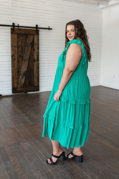 Hazel Blues® |  Tiers in Heaven Tiered Midi Dress
