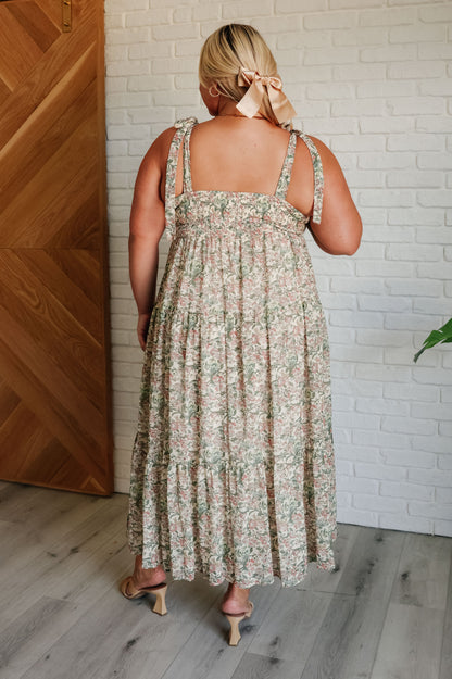 Hazel Blues® |  Tiptoe Through the Tulips Square Neck Tiered Dress