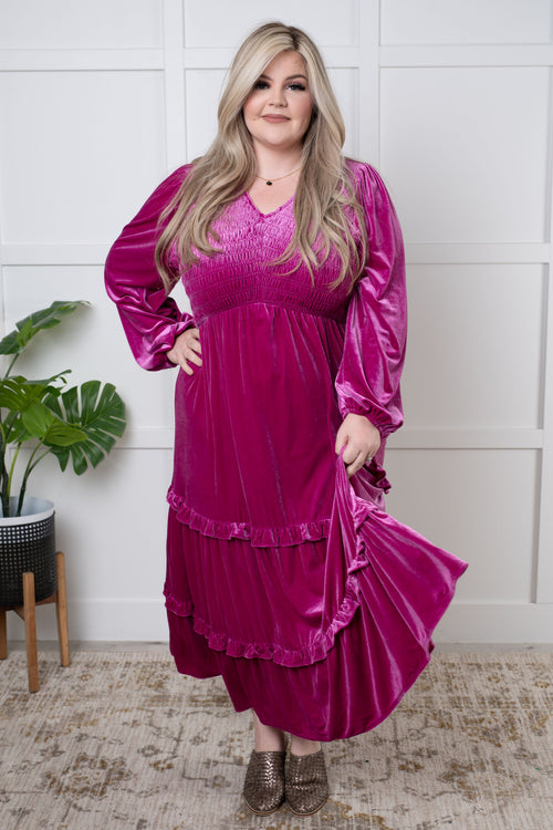 Hazel Blues® |  Velvet Flamenco Maxi Dress