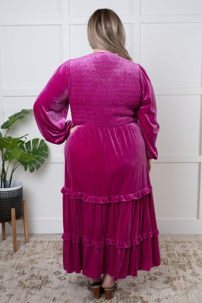 Hazel Blues® |  Velvet Flamenco Maxi Dress