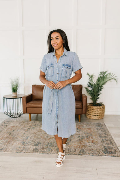Hazel Blues® |  Wait For It Denim Shirtdress