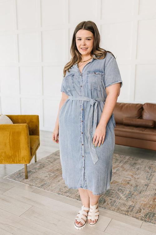 Hazel Blues® |  Wait For It Denim Shirtdress